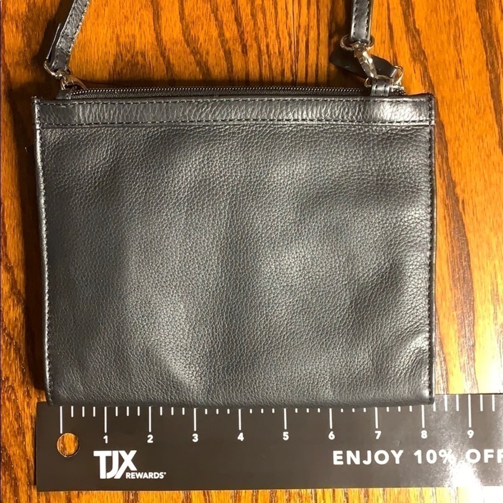 Black Leather Crossbody Purse - Picture 6 of 9